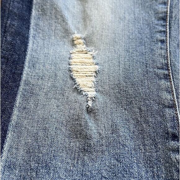 Madewell Jeans Womens 28T Hi-Rise Slim Boy Two Tone Denim Ankle Distressed Boho - Picture 8 of 13